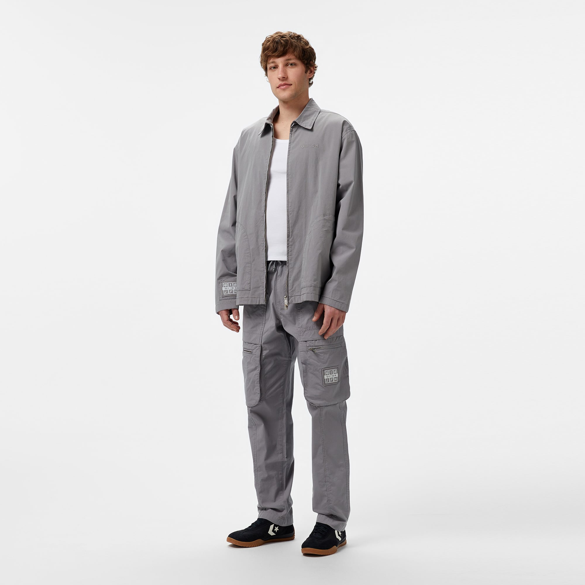  UNITED4 Oversize Erkek Gri Pantolon