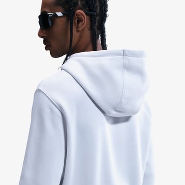  Nike Club Pullover Fleece Erkek Beyaz Hoodie