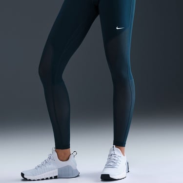  Nike Pro Dri-Fit Mid-Rise Kadın Lacivert Tayt