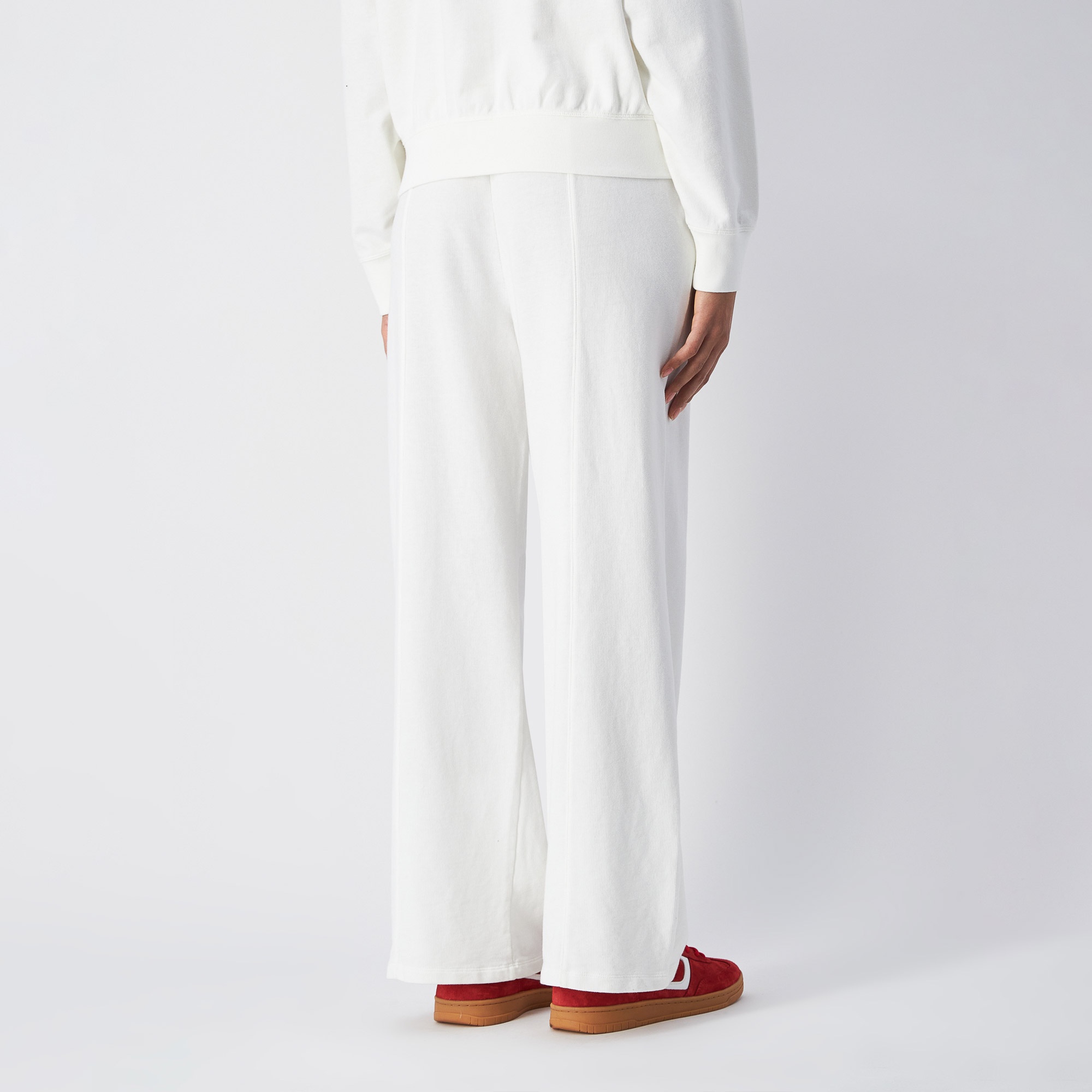 Champion Wide Leg Kadın Beyaz Eşofman Altı