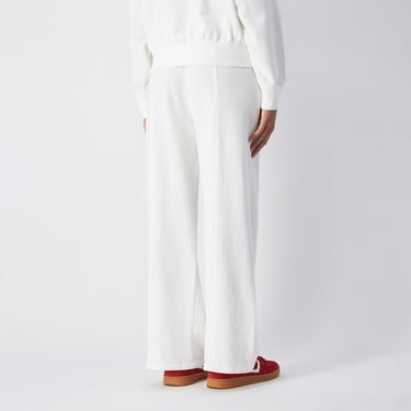  Champion Wide Leg Kadın Beyaz Eşofman Altı