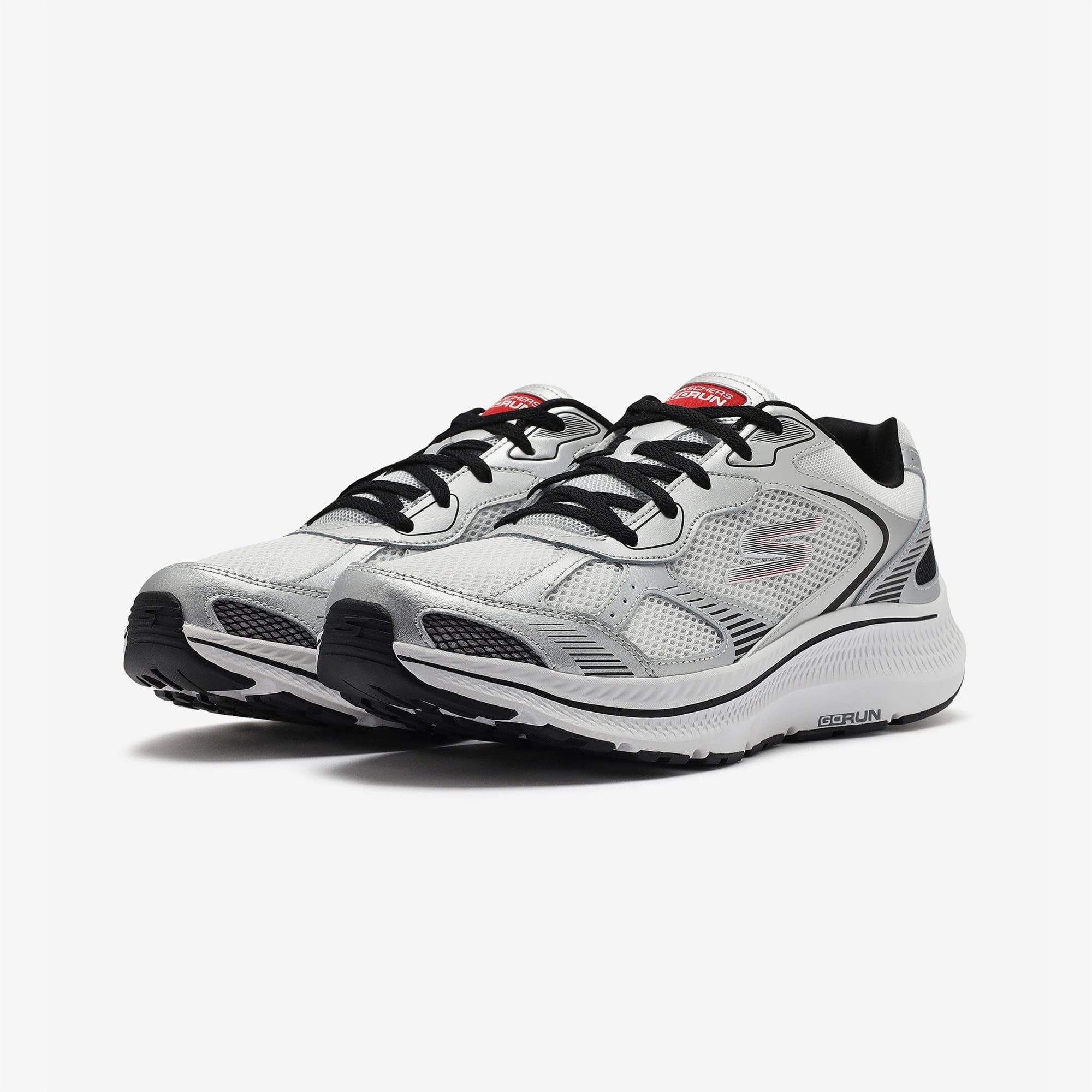 Skechers Go Run Consistent 2.0 Volt Erkek Gri Beyaz Koşu Ayakkabısı