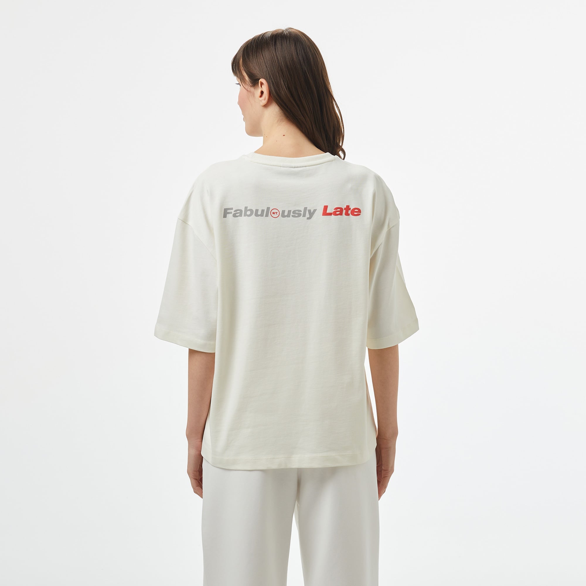 UNITED4 Kadın Krem T-Shirt