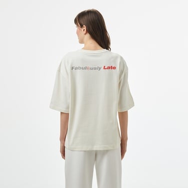  UNITED4 Kadın Krem T-Shirt