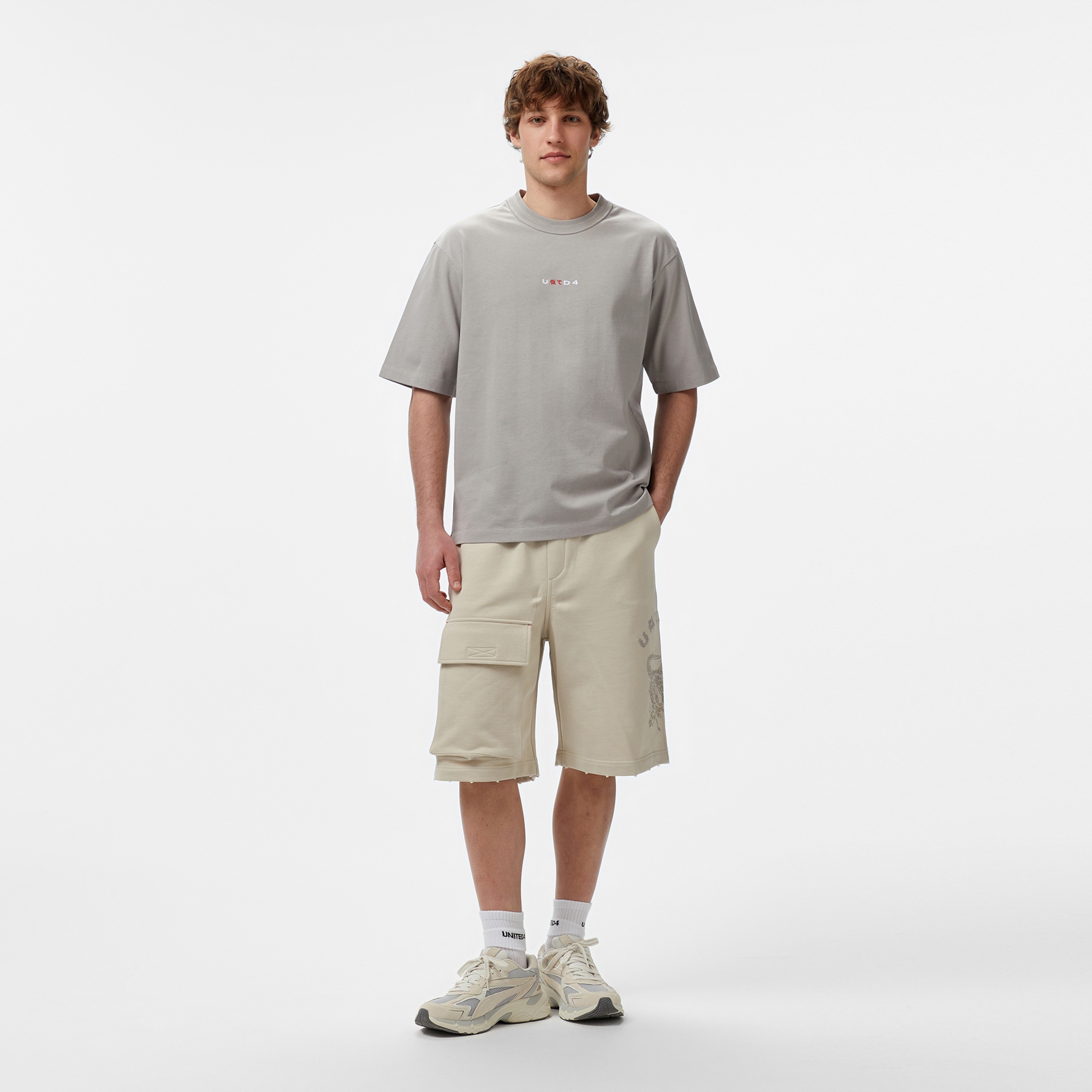 UNITED4 Comfort Erkek Gri T-Shirt