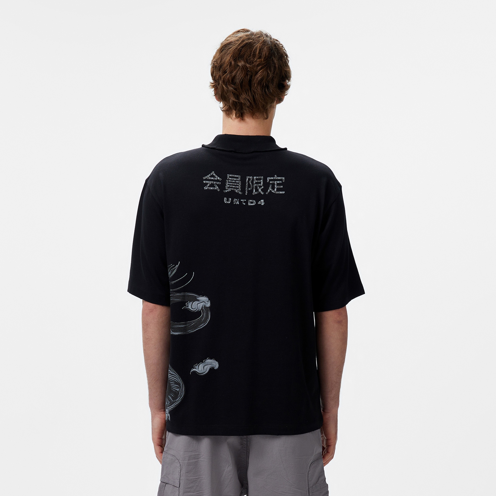 UNITED4 Örme Comfort Erkek Siyah T-Shirt