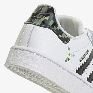  adidas Originals Superstar II X Minecraft Beyaz Çocuk Spor Ayakkabı
