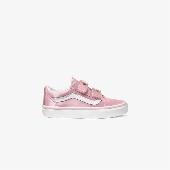  Vans Old Skool V Çocuk Pembe Saten Sneaker