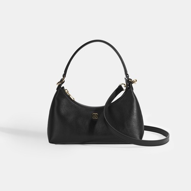  Kadın Siyah Omuz Askılı Mini Deri El Çantası