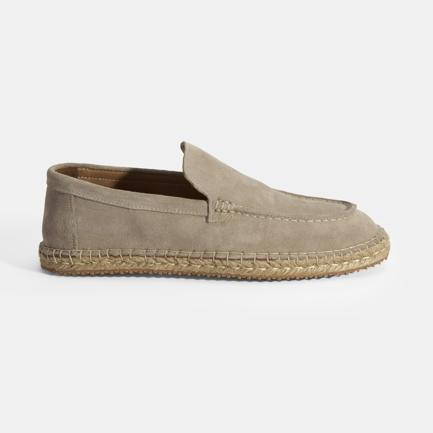  Erkek Bej Slip-On Süet Espadril
