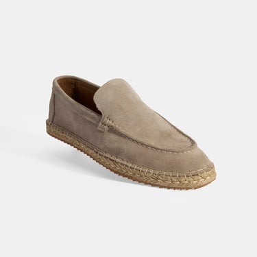  Erkek Bej Slip-On Süet Espadril