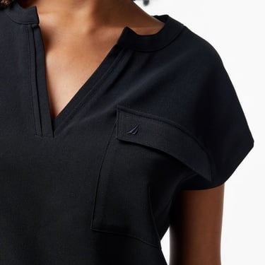  Nautica Kadın Siyah Relaxed Fit Gömlek