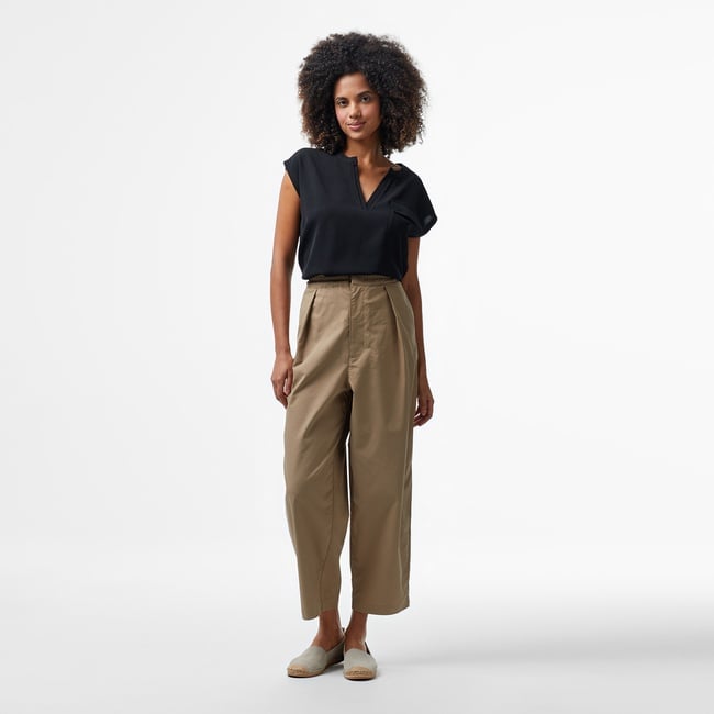  Nautica Kadın Kahverengi Regular Fit Pantolon