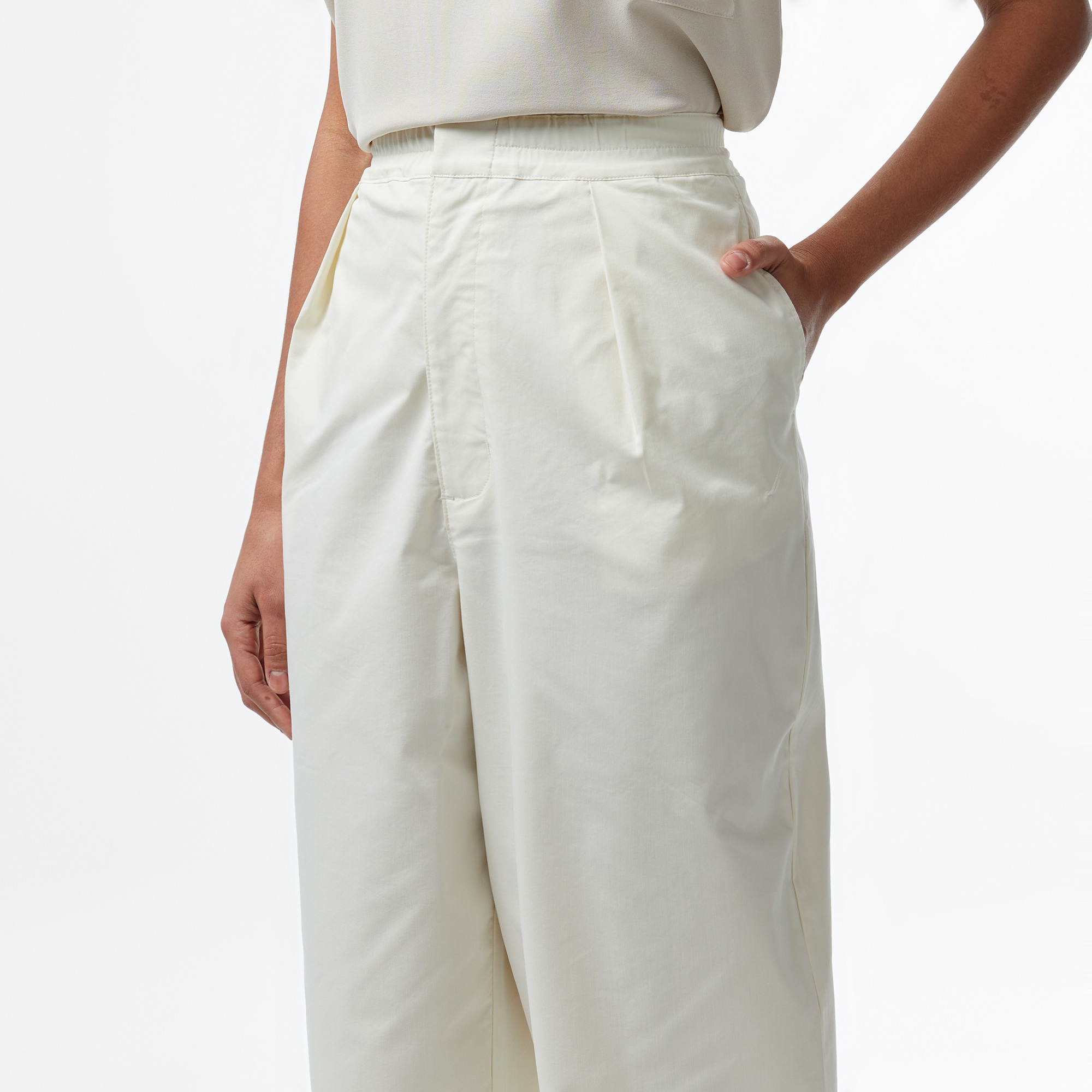 Nautica Kadın Krem Rengi Relaxed Fit Pantolon