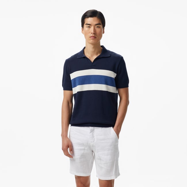  Nautica Erkek Lacivert Classic Fit Çizgili Triko