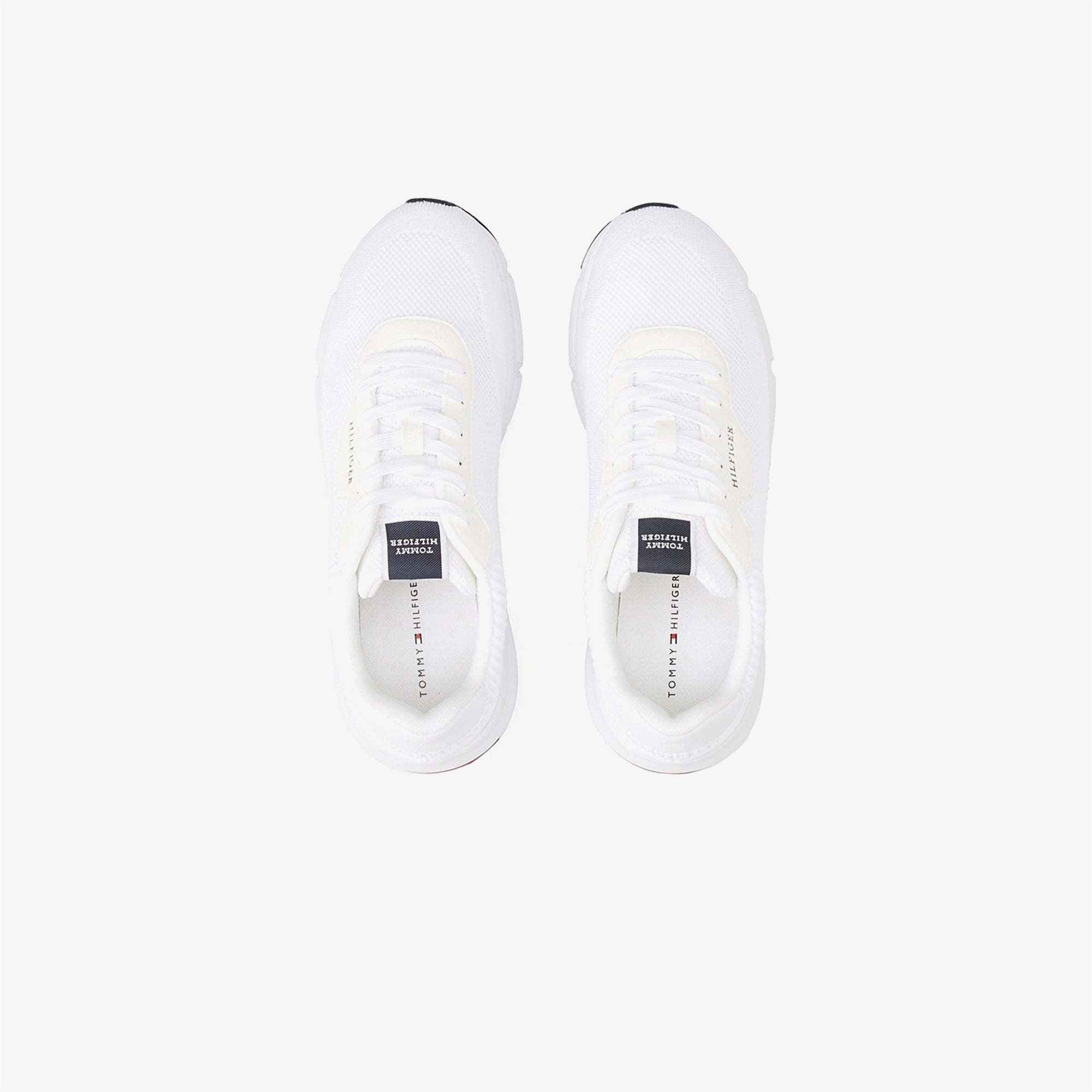 Tommy Hilfiger Lightweight Rwb Knit Erkek Beyaz Sneaker