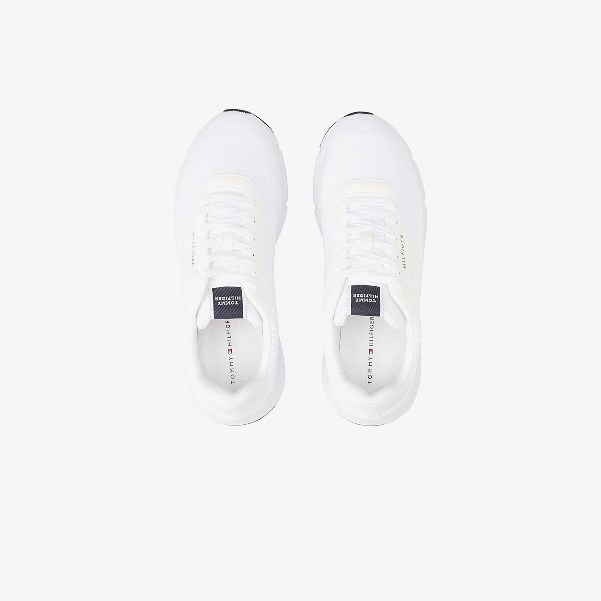  Tommy Hilfiger Lightweight Rwb Knit Erkek Beyaz Sneaker