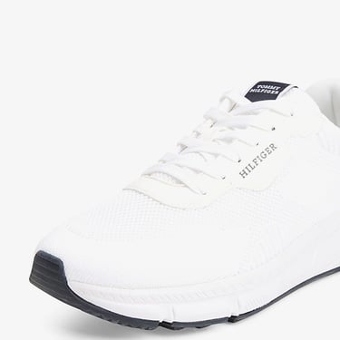  Tommy Hilfiger Lightweight Rwb Knit Erkek Beyaz Sneaker