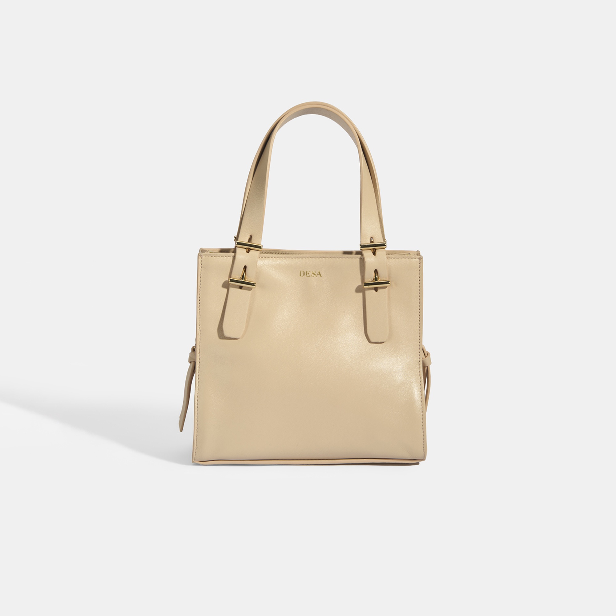 Kadın Bej Deri Omuz Çantası