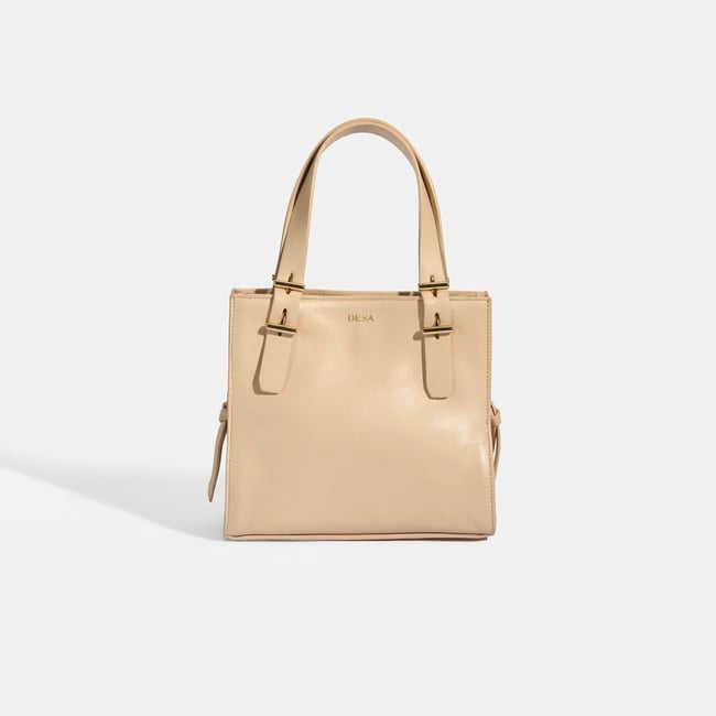  Kadın Bej Deri Omuz Çantası