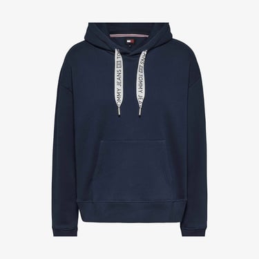  Tommy Jeans Logo Drawcord Kadın Mavi Sweatshirt
