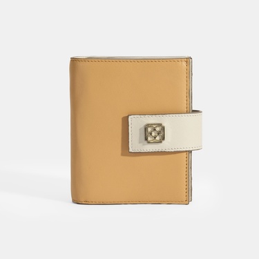  Kadın Turuncu / Bej Deri Cüzdan