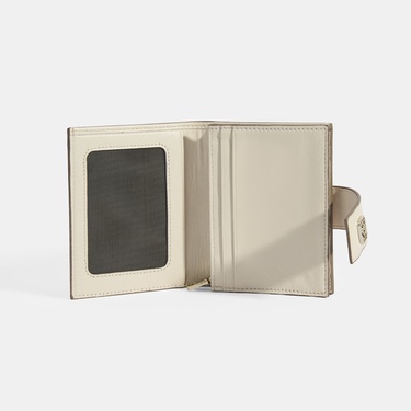  Kadın Turuncu / Bej Deri Cüzdan