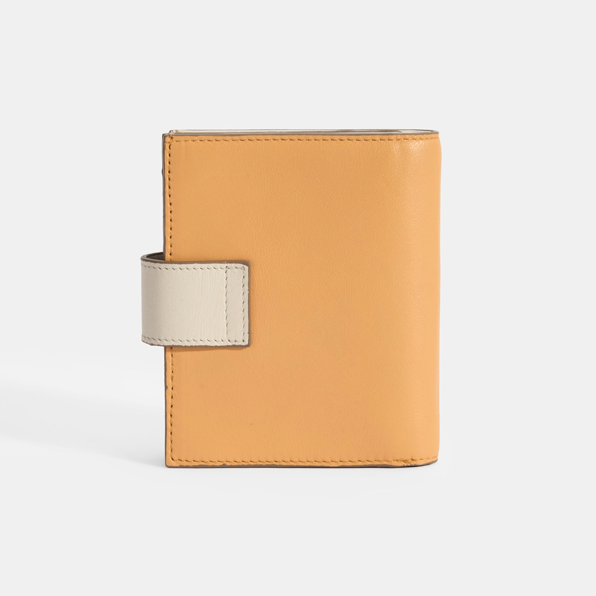 Kadın Turuncu / Bej Deri Cüzdan