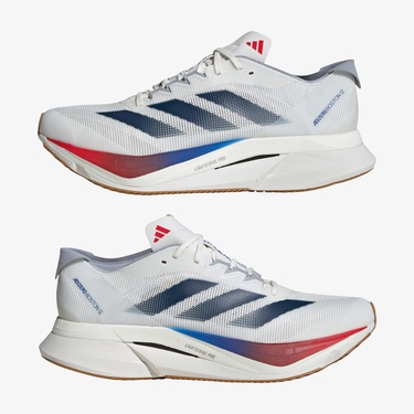  adidas Adizero Boston 12 Erkek Beyaz Koşu Ayakkabısı