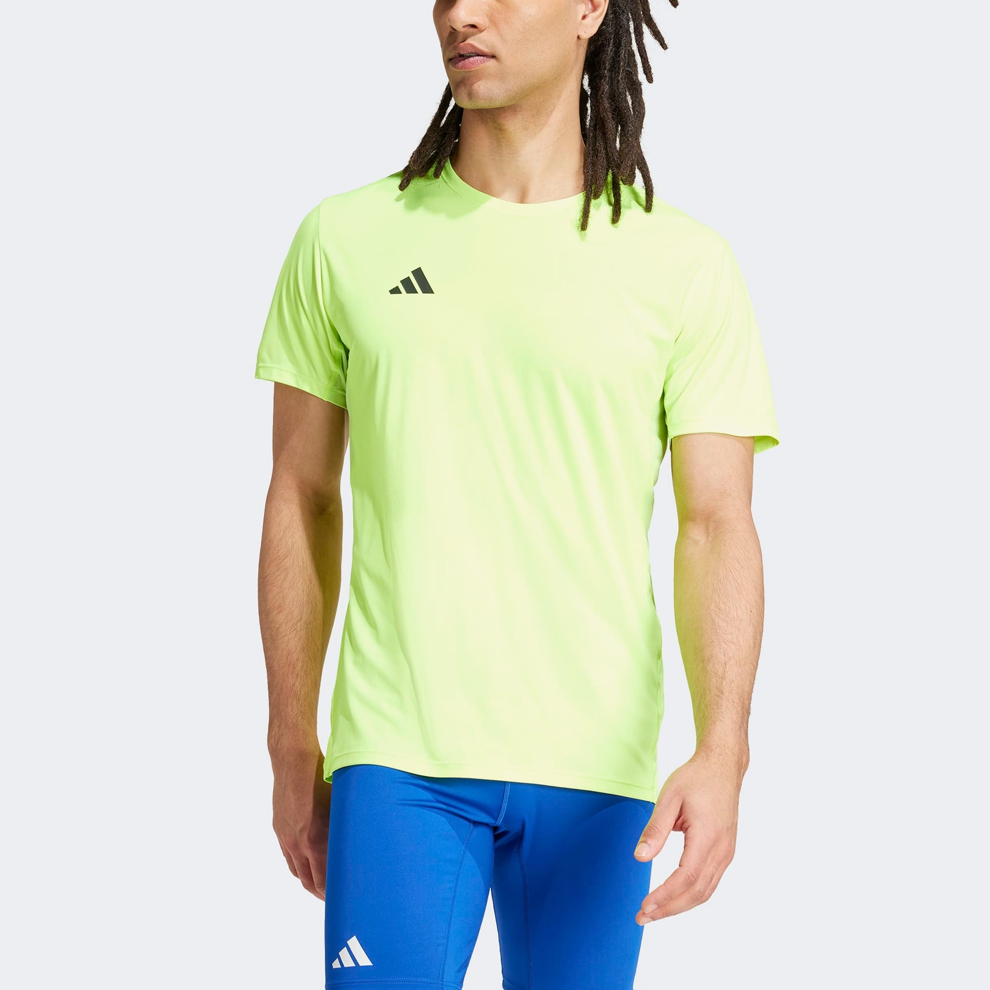 adidas Adizero Essentials Erkek Yeşil Koşu T-Shirt