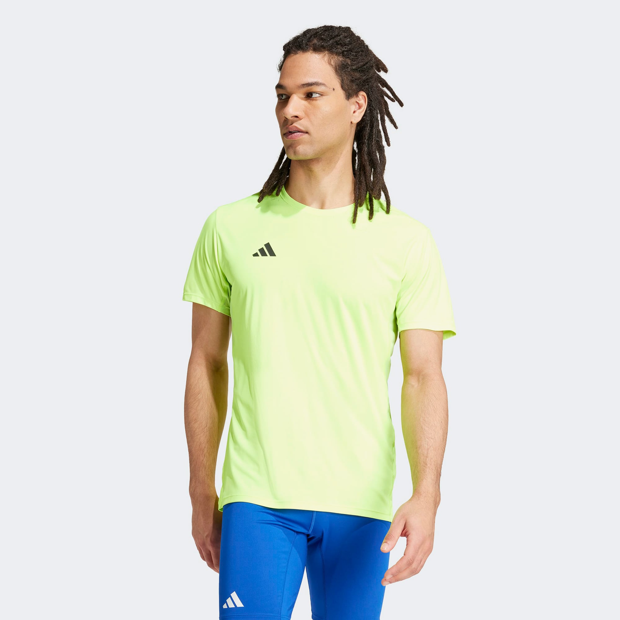  adidas Adizero Essentials Erkek Yeşil Koşu T-Shirt