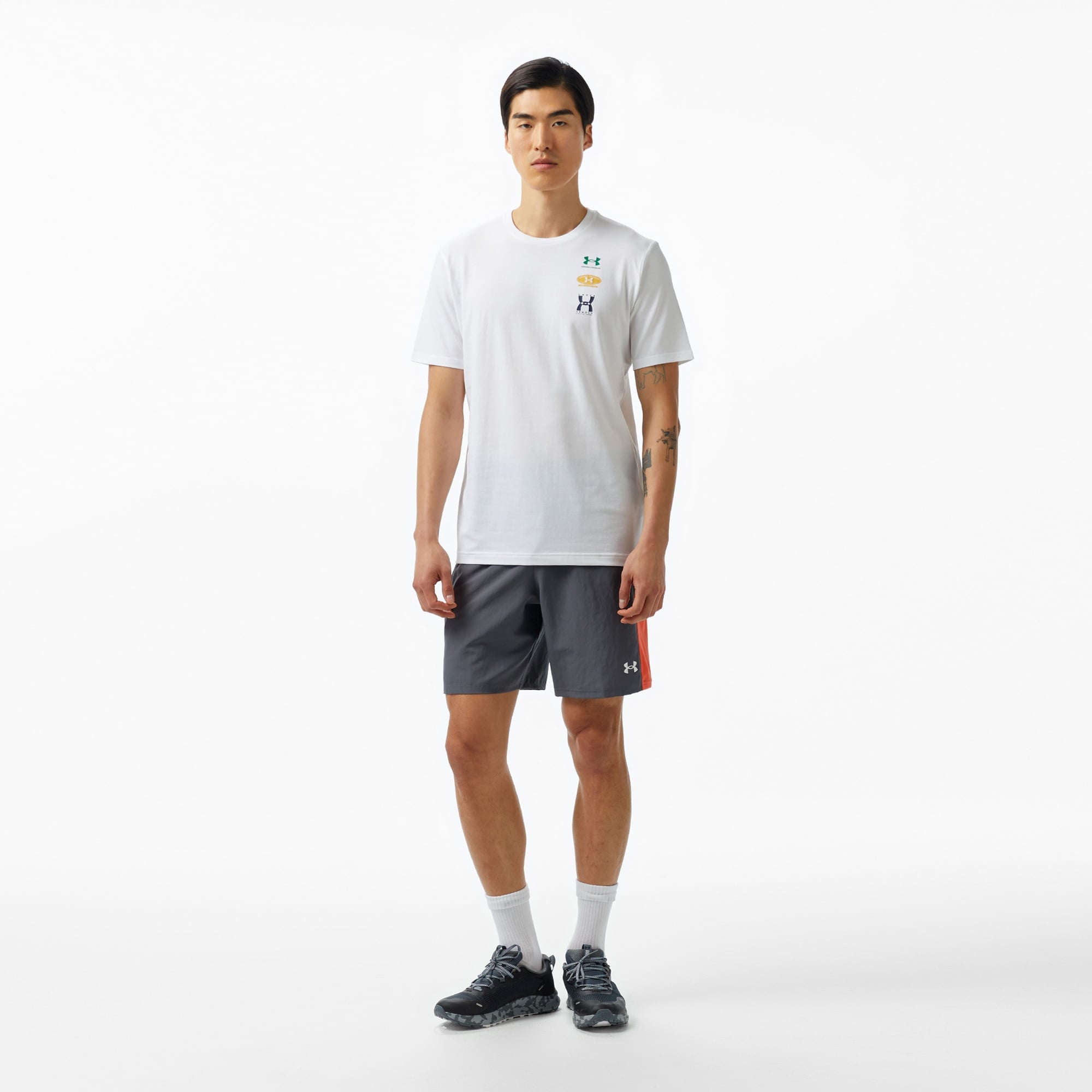Under Armour Evol 60/40s Logo Erkek Gri T-Shirt