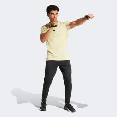  adidas Designed For Erkek Sarı Antrenman T-Shirt