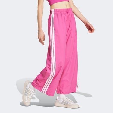  adidas Essentials 3 Stripes Lifestyle Woven Paraşüt Kadın Pembe Eşofman Altı