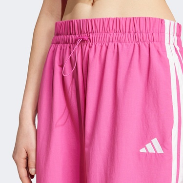  adidas Essentials 3 Stripes Lifestyle Woven Paraşüt Kadın Pembe Eşofman Altı