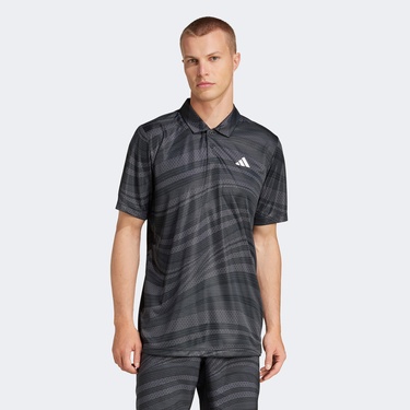  adidas Club Climacool Graphic Erkek Siyah Tenis Polo