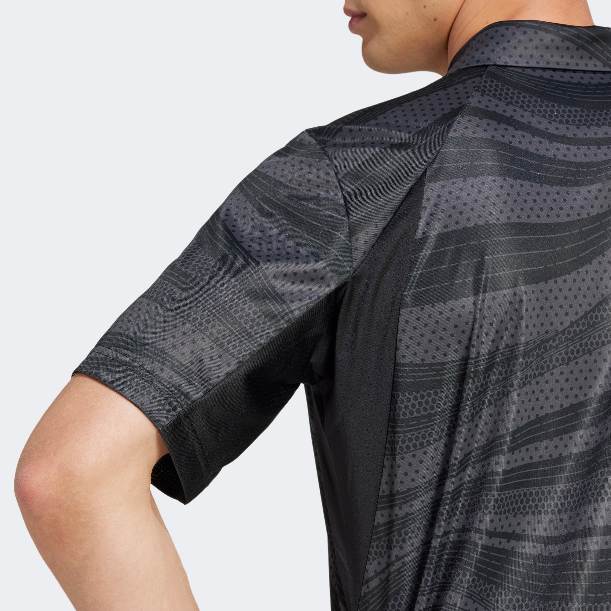 adidas Club Climacool Graphic Erkek Siyah Tenis Polo