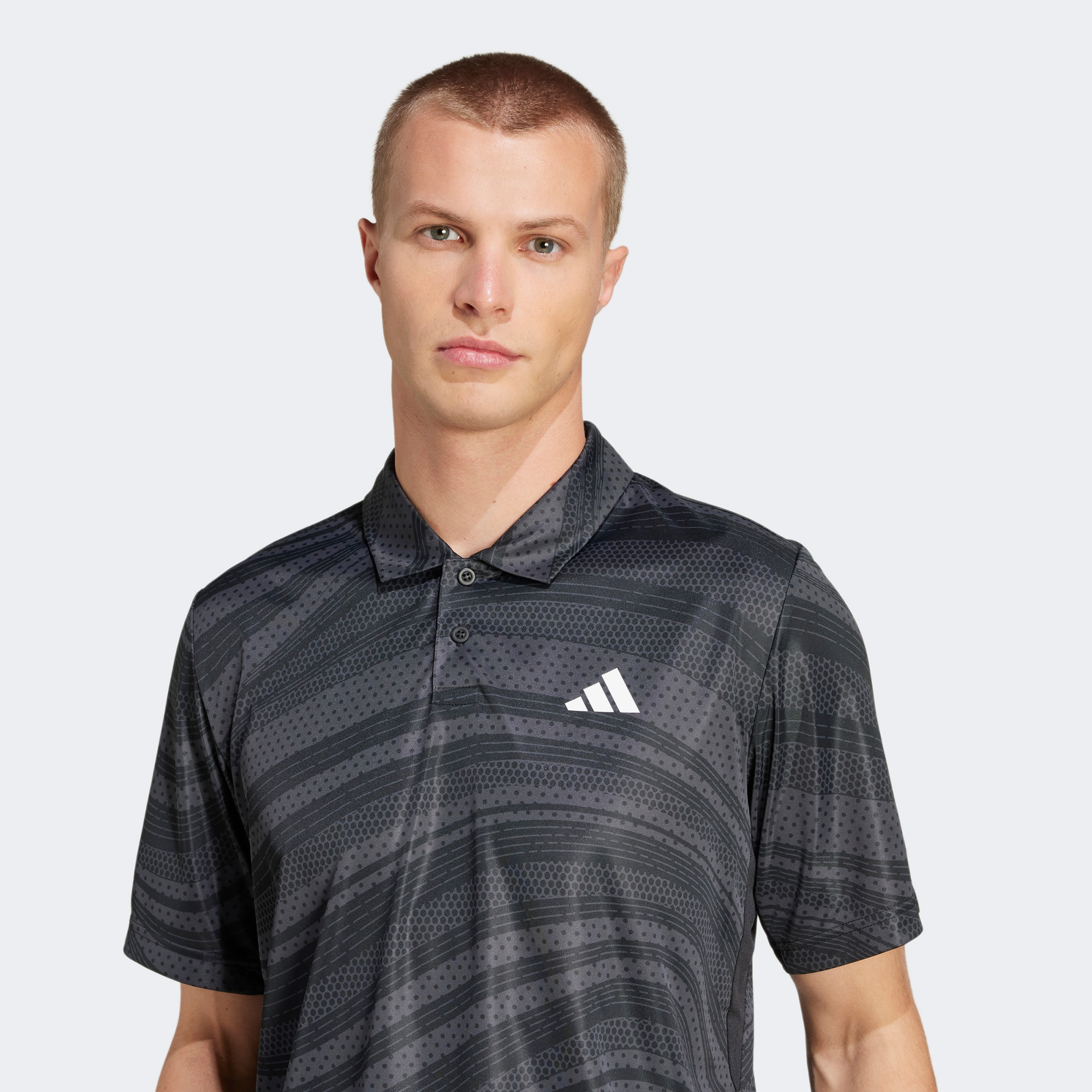 adidas Club Climacool Graphic Erkek Siyah Tenis Polo