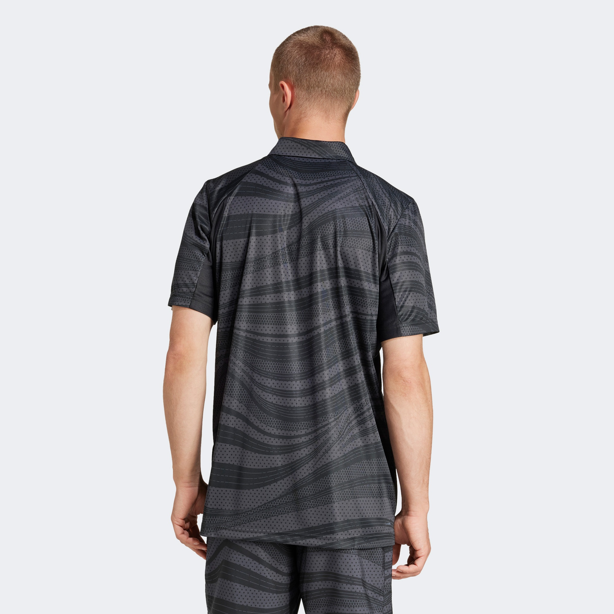 adidas Club Climacool Graphic Erkek Siyah Tenis Polo