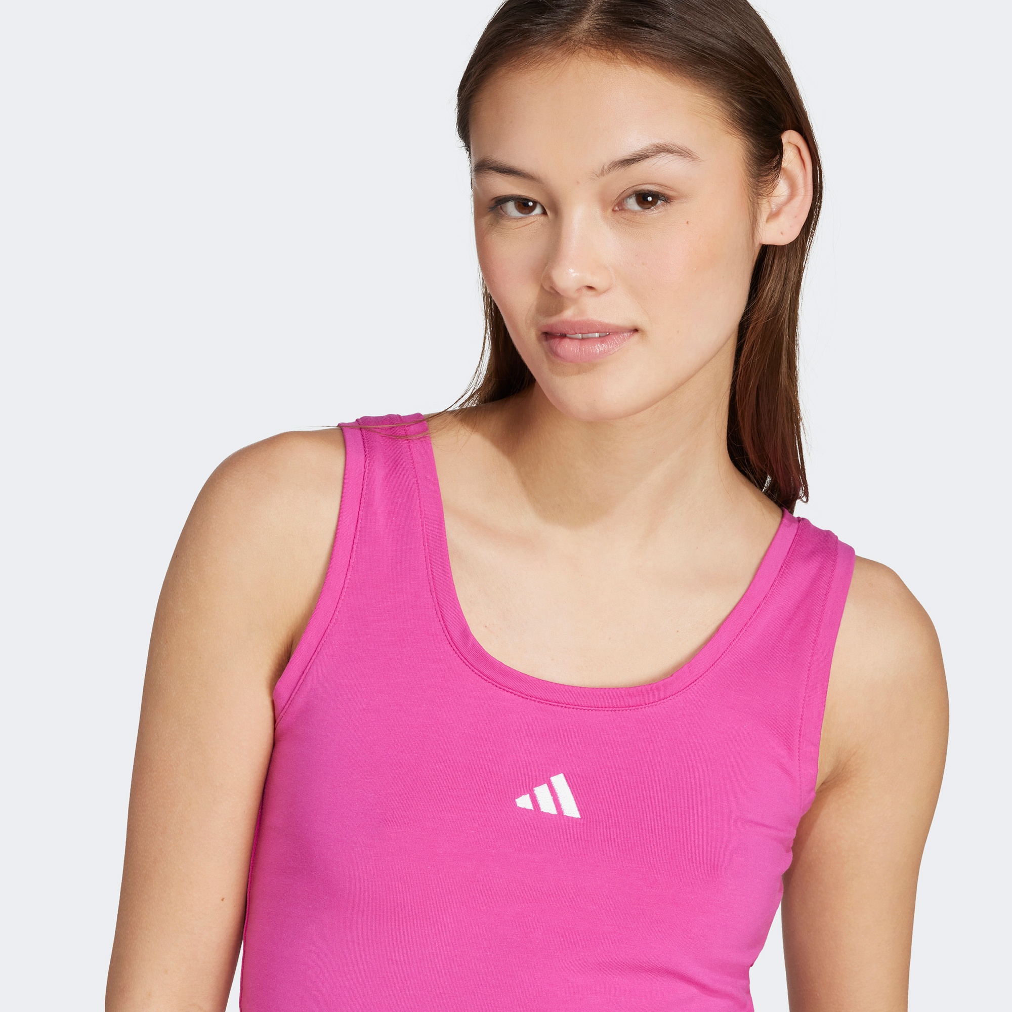 adidas Essentials Small Logo Cotton Lifestyle Kadın Pembe Atlet
