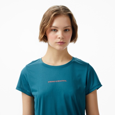  Energetics Cecilia iv Ss Kadın Mavi Antrenman T-Shirt