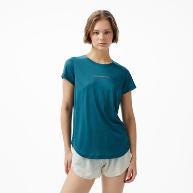  Energetics Cecilia iv Ss Kadın Mavi Antrenman T-Shirt