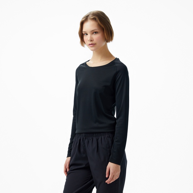  Energetics Natalja Ls Kadın Siyah Koşu T-Shirt