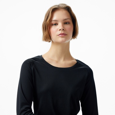  Energetics Natalja Ls Kadın Siyah Koşu T-Shirt