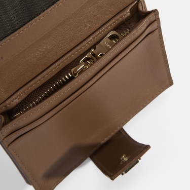  Kadın Kırmızı / Kahve Deri Cüzdan