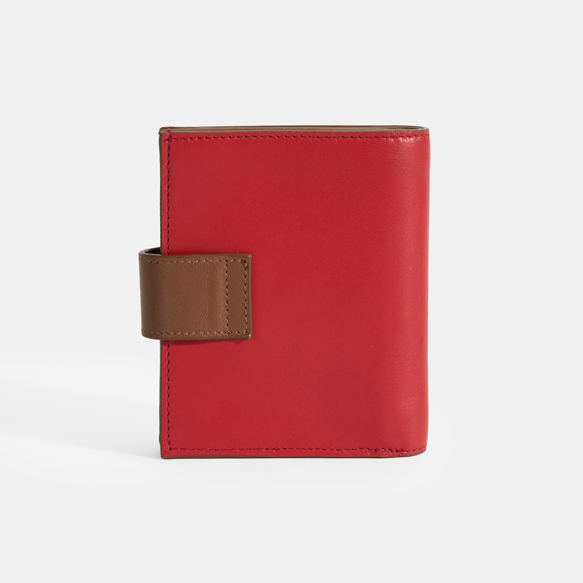 Kadın Kırmızı / Kahve Deri Cüzdan