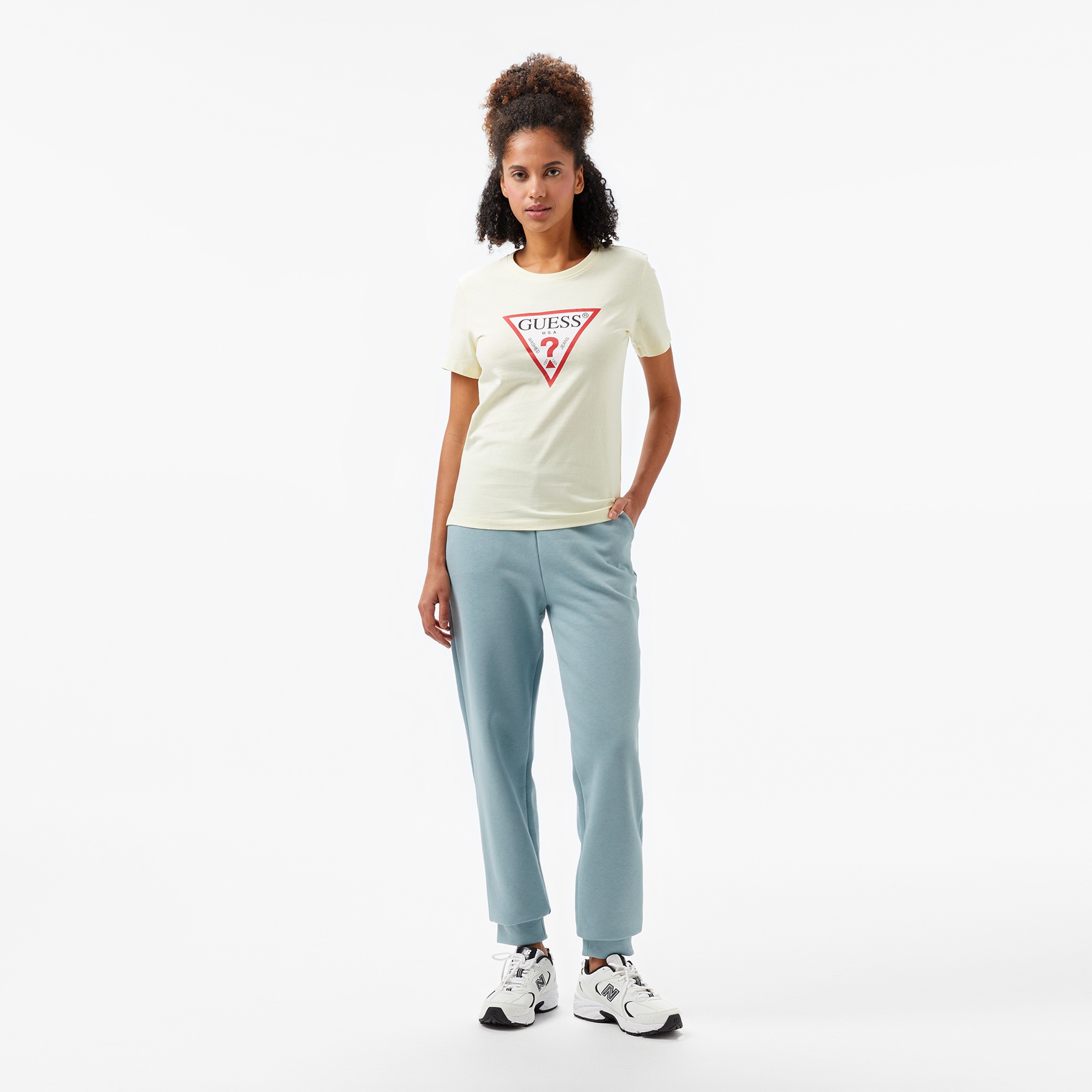 Guess Original Kadın Sarı T-Shirt