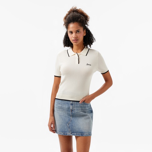  Guess Kadın Beyaz Polo