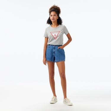  Guess Original Kadın Gri T-Shirt