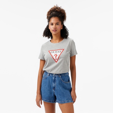  Guess Original Kadın Gri T-Shirt